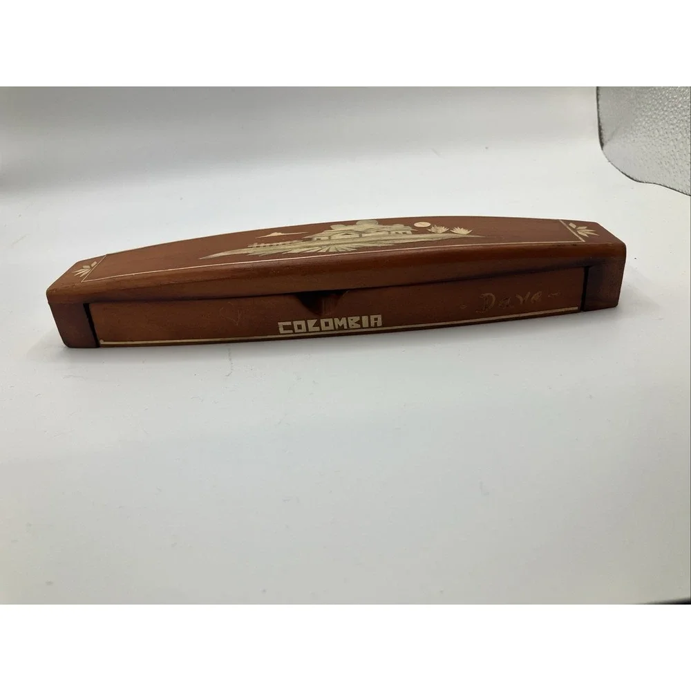 Columbia Wooden‎ Pen case With pen